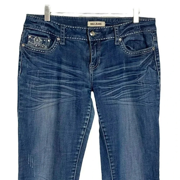 WAX JEANS 13 juniors embellished distressed jeans - Picture 3 of 5